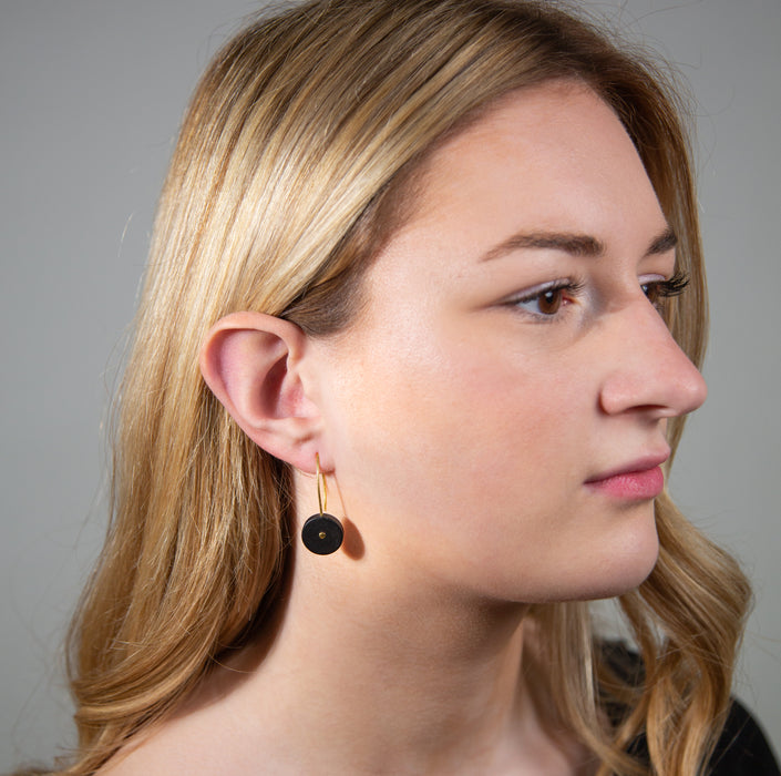 'Vileska' Gold Vermail Fish Earrings