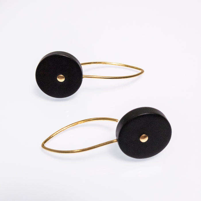 'Vileska' Gold Vermail Fish Earrings