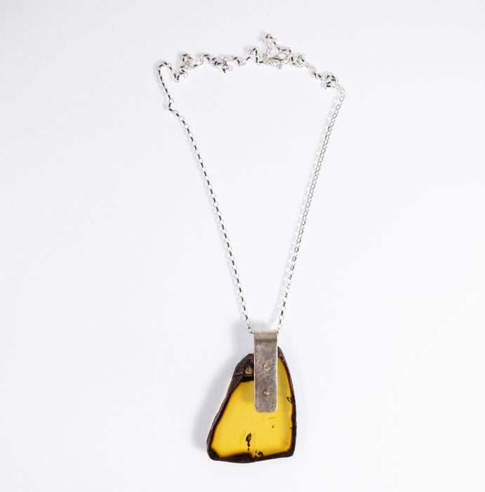 Big Irregular Amber Pendant
