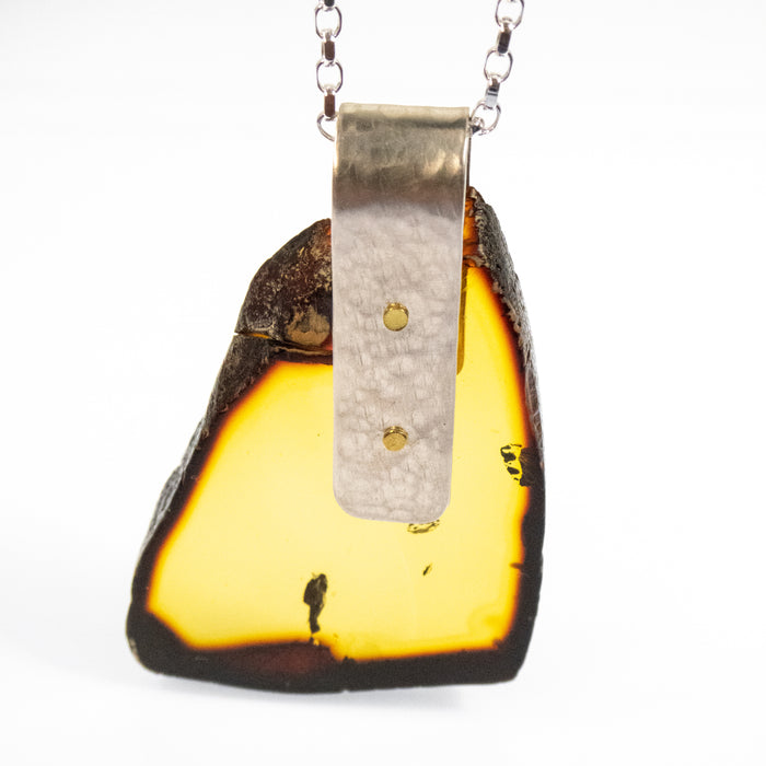 Big Irregular Amber Pendant