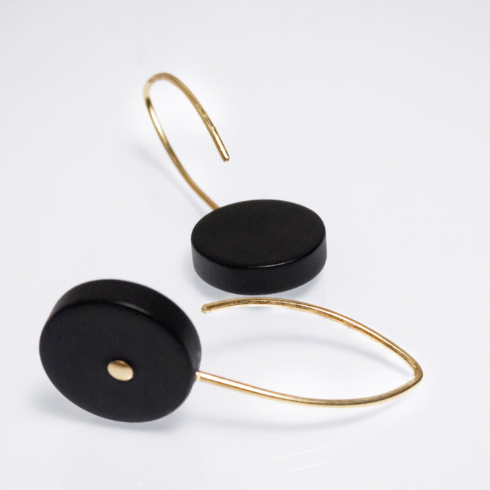 'Vileska' Gold Vermail Fish Earrings