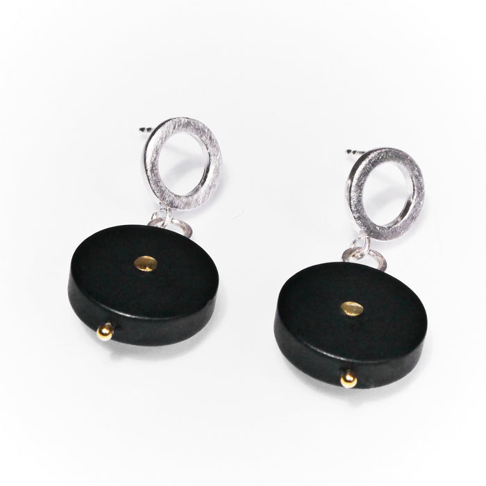 'Vileska' Silver Stud Earrings